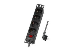 Logilink Steckdosenleiste 4-fach mit Schalter,10(1HE),2m