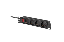 Logilink Steckdosenleiste 4-fach mit Schalter,10(1HE),2m