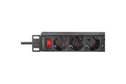 Logilink Steckdosenleiste 4-fach mit Schalter,10(1HE),2m