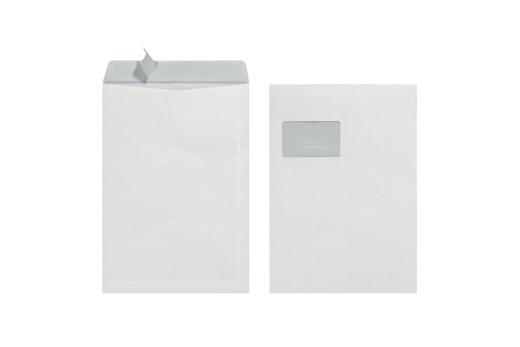 Herlitz Briefumschlag C4 90g haftklebend m.Fenster weiß 10St