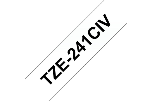 Schriftbandkassette Brother TZe-241CIV 18mm weiß/schwarz
