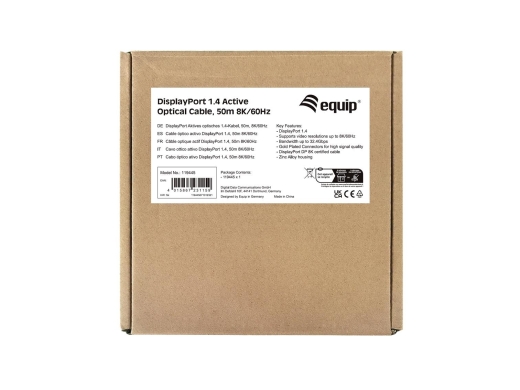 Equip DisplayPort 1.4 AOC 8K/60Hz St/St 50.00m schwarz