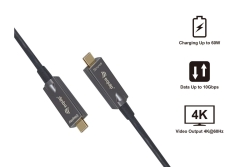 Equip Kabel USB-C3.2->C AOC 4K PD60W St/St 5.00m schwarz