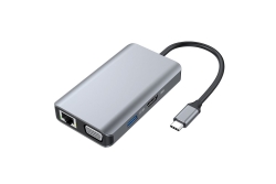 CONCEPTRONIC 7-1 Dock USB-C->HDMI/3xUSB-A/VGA/+ 25cm gr