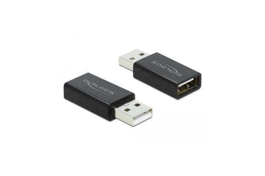 DELOCK USB 2.0 Ada. Typ-A Steck. zu Typ-A Buch. Datenblocker