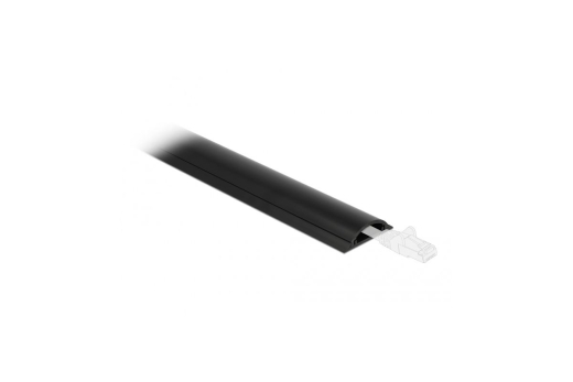 DELOCK Kabelkanal selbstklebend 50 x 12mm - Länge 1m schwarz