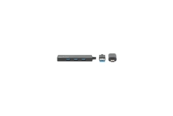 MANHATTAN 4-Port USB 3.0 Typ-C / Typ-A Kombi-Hub schwarz