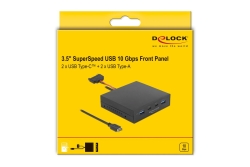 DELOCK 3.5 USB 3.2 Gen 2 Front Panel 2 x USB-C + 2 x USB-A