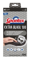 Spontex Einmalhandschuhe Extra Black 100 aus Vinyl Gr. M
