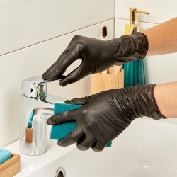 Spontex Einmalhandschuhe Extra Black 100 aus Vinyl Gr. L