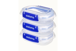 sistema Frischhaltedosen Set KLIP IT PLUS 3 x 180 ml blau