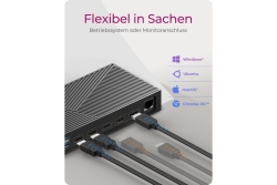 Dockingstation IcyBox Hybrid mit dreifacher Videoausgabe retail