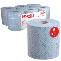 Wischtuch L10 RCS Großrolle - 1-lagig, blau, 1...