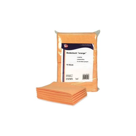 Reinigungstuch Boden - 50 x 60 cm, 10 Stück, orange