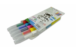 Malinos Airbrush Stifte Magic Teddy 5Farben+Schablone 5+