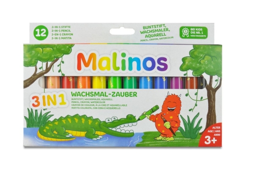 Malinos Wachsmalstifte Wachsmal-Zauber 12 Farben 3+