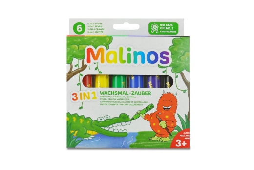 Malinos Wachsmalstifte Wachsmal-Zauber 6 Farben 3+