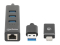 MANHATTAN 3-Port USB 3.0 Typ-C/A Kombo-Hub + Netzwerkadapter