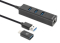 MANHATTAN 3-Port USB 3.0 Typ-C/A Kombo-Hub + Netzwerkadapter