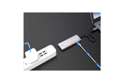 CONCEPTRONIC 4-1 Dock USB-C->2xUSB-C/2xUSB-A/100WPD 25cm gr
