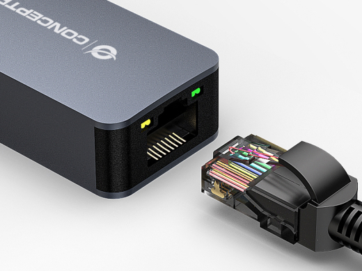 CONCEPTRONIC Adapter USB-C3.2->2.5GbE WoL 5Gbs 0.14m sw