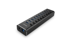 LINDY 10 Port USB 3.0 Hub mit Ein-/Ausschaltern