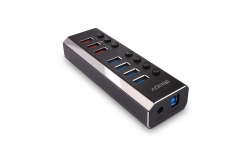 LINDY 4 Port USB 3.0 Hub mit 3 Schnellladeports