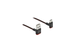 DELOCK USB-A 2.0 Stecker < USB-C Stecker gewinkelt...