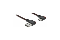 DELOCK USB-A 2.0 Stecker < USB-C Stecker gewinkelt...