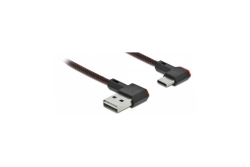 DELOCK USB-A 2.0 Stecker < USB-C Stecker gewinkelt...