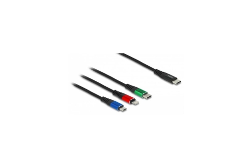 DELOCK USB-C Ladekabel 3 in 1 <Lightning/Micro USB/USB-C 1m