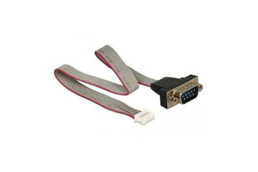 DELOCK Kabel Pfostenbuc. >DB9 Steck. 2mm Pinabstand gedreht