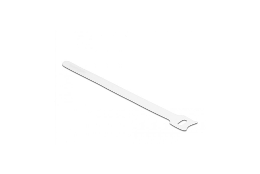 DELOCK Klett-Kabelbinder L 200 x B 12 mm weiß 10 Stück