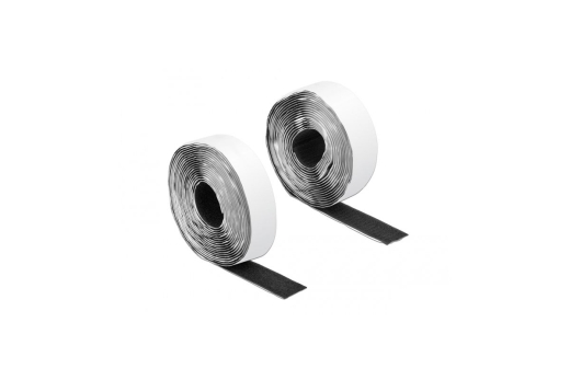 DELOCK Klettband selbstklebend Haft/Flauschband L5mx25mm SW
