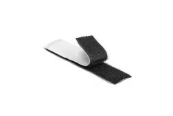 DELOCK Klettband selbstklebend Haft/Flauschband L5mx25mm SW
