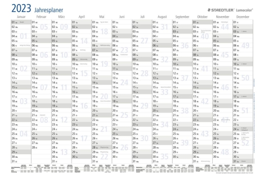 STAEDTLER Jahresplaner Lumocolor year planner 2027 A3 Format