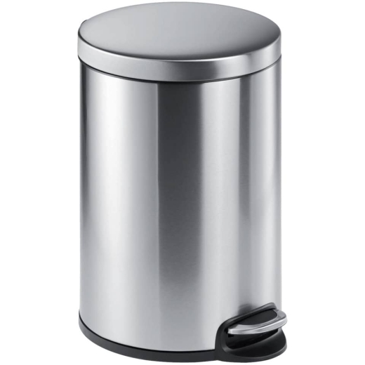 Treteimer, Edelstahl, rund, 455 x 360 mm x Ø 292 mm, 20 l, metallic silber