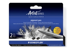 STAEDTLER MultiInk Pigment Arts intensiv pen schwarz...
