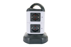 Schwaiger Steckdosentower 7 x Schuko + 2x USB 1,8m