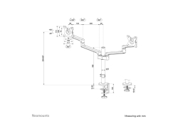 Neomounts TIS 17-27 2TFT 3Gelenk schw. Max.8KG