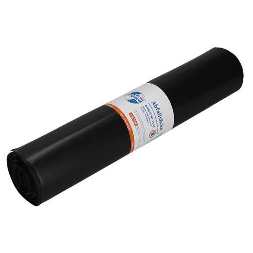 Abfallsack Premium Plus Recycling, 120L, 25 Stück, schwarz