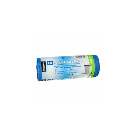 Müllsäcke - 60 L, LDPE, blau, 10 Stück