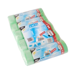 Müllbeutel mit Zugband - 30 L, HDPE, grün, 5x...