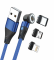 RealPower Magnetic cable 3 Amp Set,1m,3 Kabel mit Adaptern