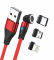 RealPower Magnetic cable 3 Amp Set,1m,3 Kabel mit Adaptern