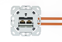 DIGITUS Netzwerkdose CAT 6A EA geschirmt 2xRJ45 weiß