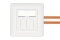 DIGITUS Netzwerkdose CAT 6A EA geschirmt 2xRJ45 weiß