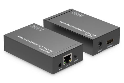 DIGITUS HDMI IP Extender Set HDMI 120m Full HD schwarz