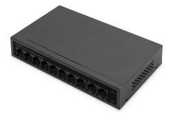 DIGITUS Switch 8+2Port 10/100 30W FE PoE Unmanaged schwa