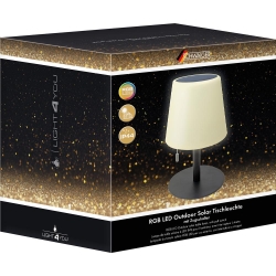 Schwaiger LED Tischleuchte Akku 200Lm Solar IP44 RGB 255mm